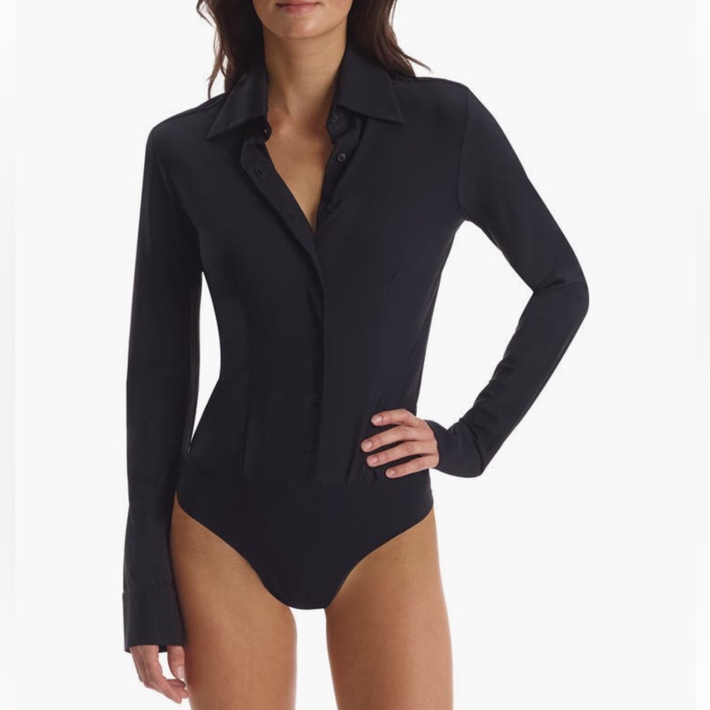COMMANDO Classic Button Down Bodysuit | Black